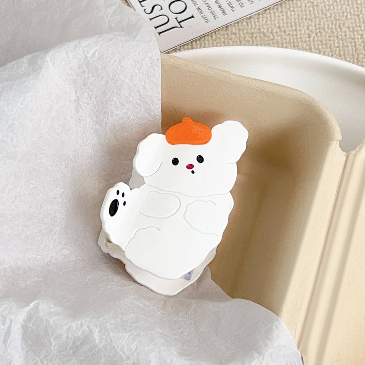 Cute animal acetate plate gripper shark gripper