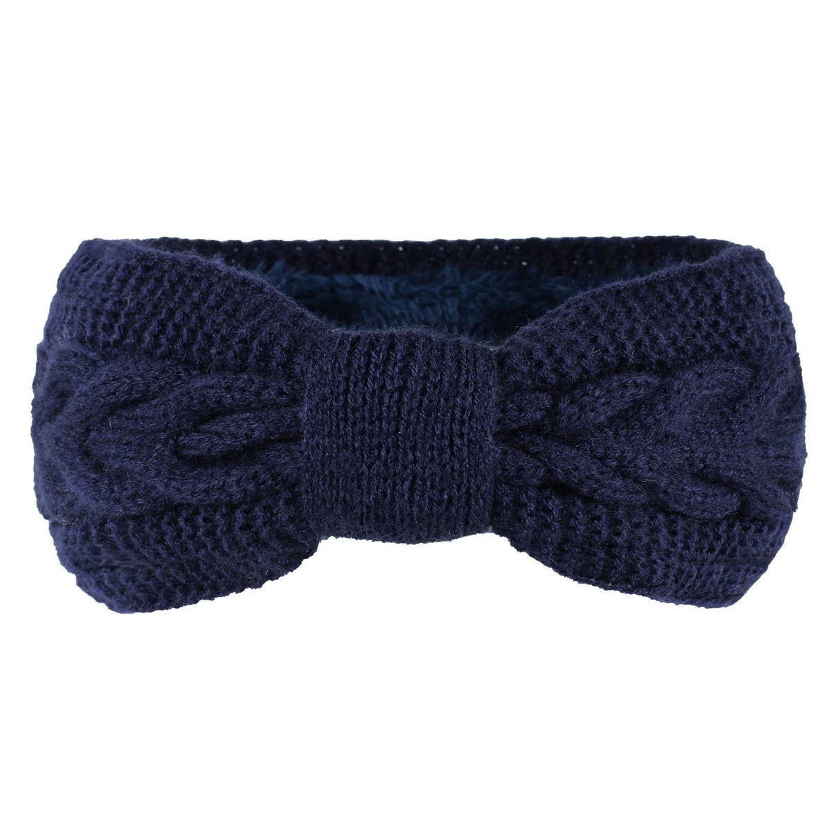 CWMM10071_FLEECE KNIT HEADBAND WITH BOW