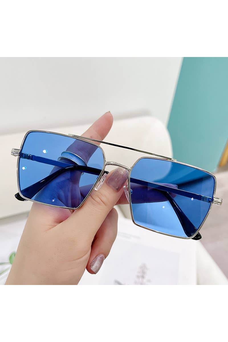 FLAT TOP FRAME SQUARE SUNGLASSES