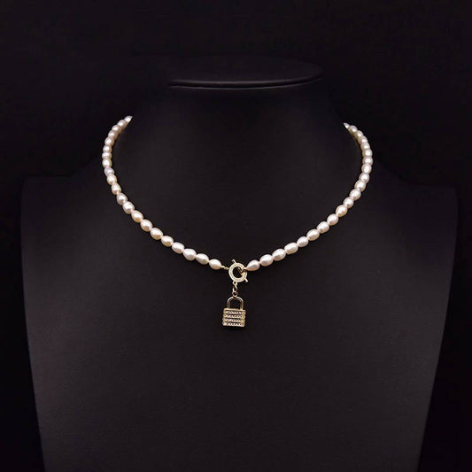 VERSATILE DESIGN ZIRCON TEMPERAMENT PEARL NECKLACE