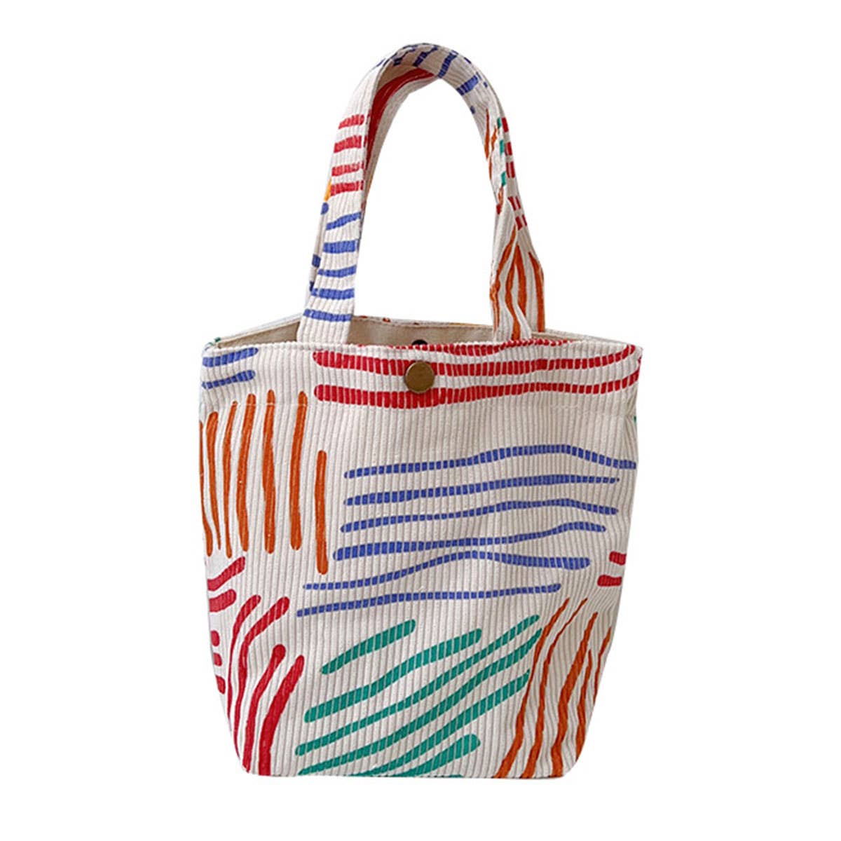 Colorful line fashionable color-blocking bag