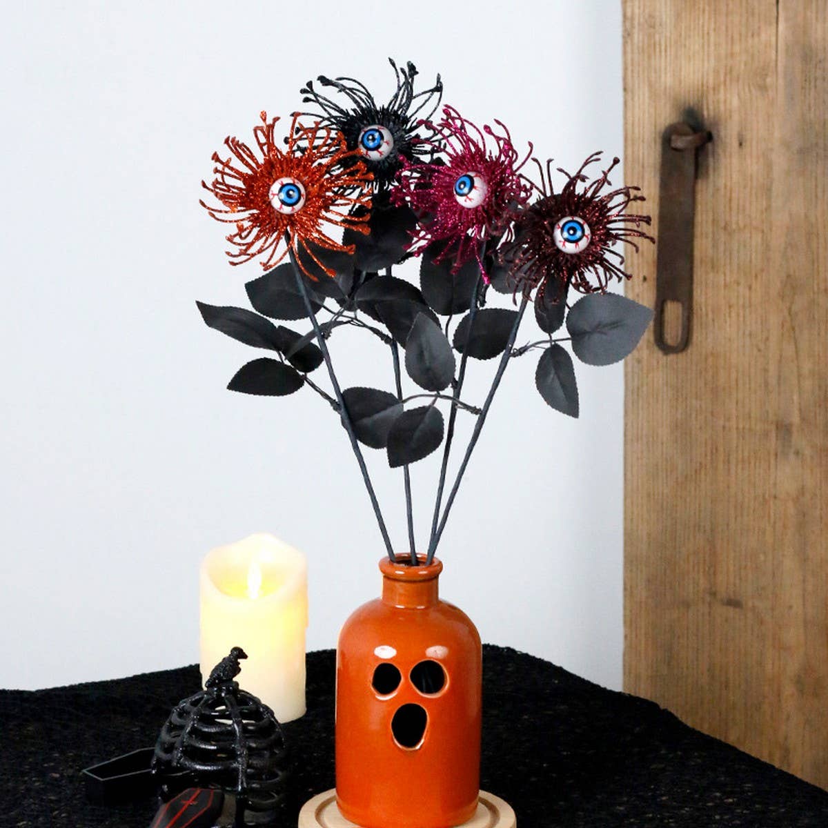 Halloween Red Spider Lily Eye Floral Pick_CWMM9904