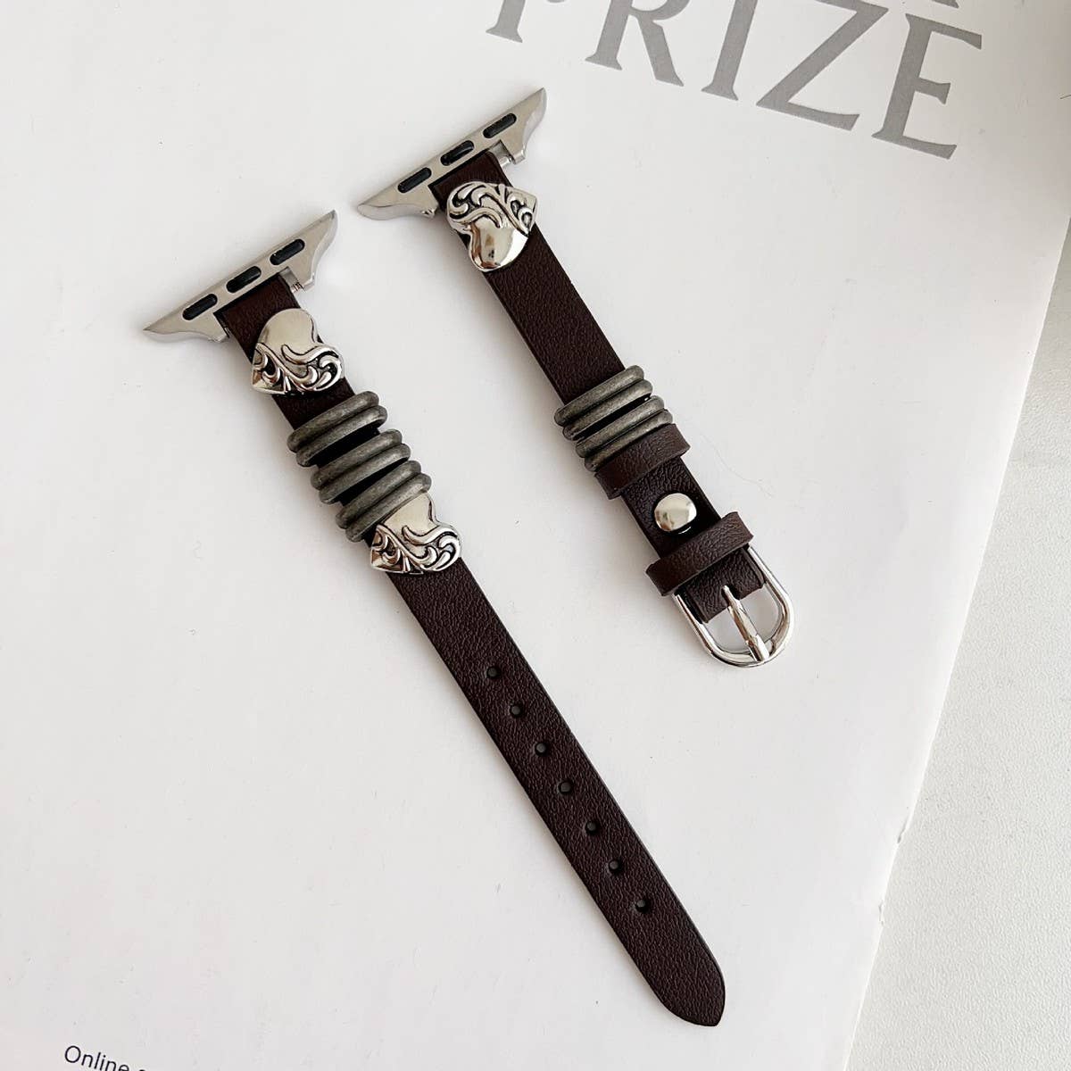 IWATCH9-1 14MM HEART LEATHER STRAP FOR APPLE WATCH