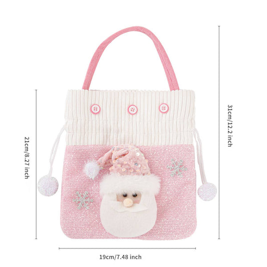 CWMM9352_NEW CHRISTMAS PINK PLUSH CHRISTMAS GIFT BAG