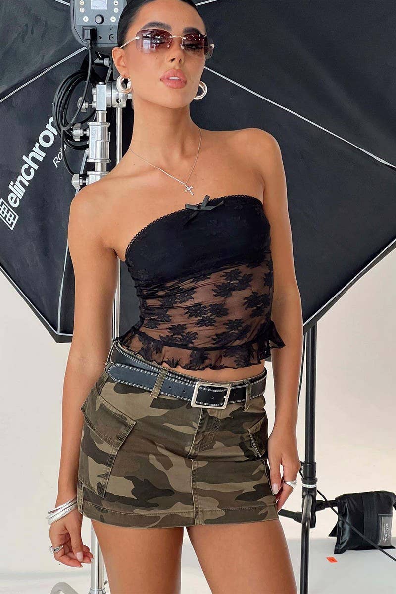 CWBSS0463_WASHED DENIM HIGH WAIST MINI SKIRT