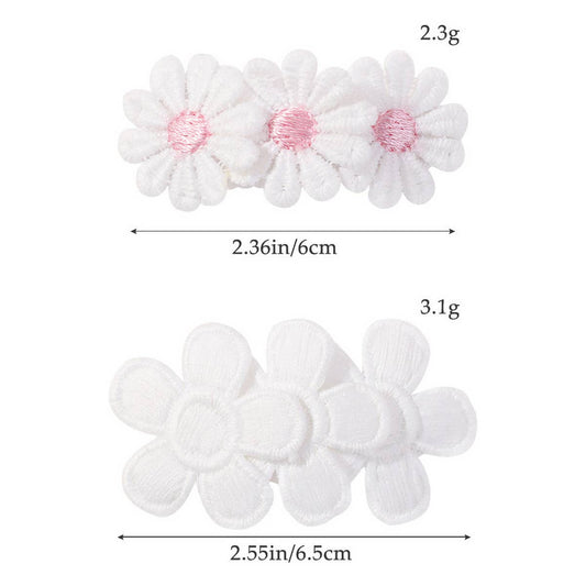 CHILDREN'S PETAL FLOWER BLACK AND WHITE HAIRPIN