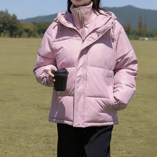 Two thick and warm cotton-padded jackets