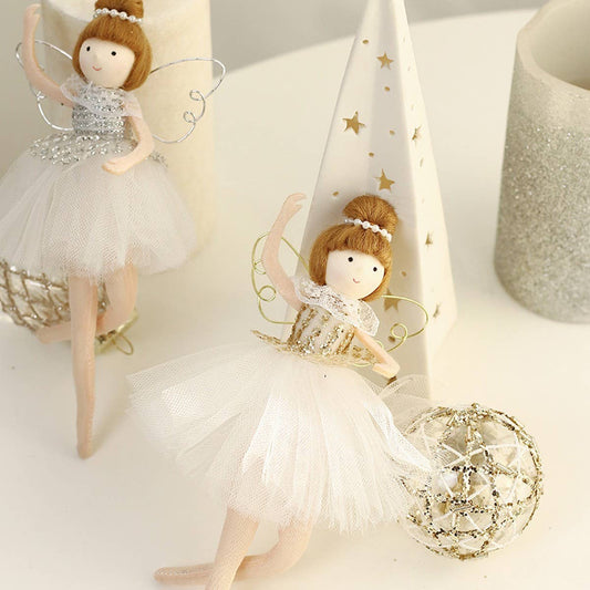 Christmas Ballerina Angel Plush Tree Ornament_CWMM9872