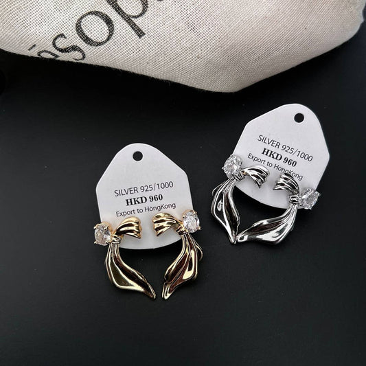 TEXTURE RIBBONS, EARRINGS, STUDS, AND EARRINGS