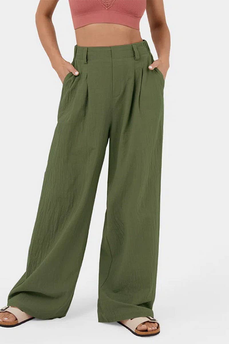 WOMEN HIGH WAIST LONG PANTS_CWBLP0351