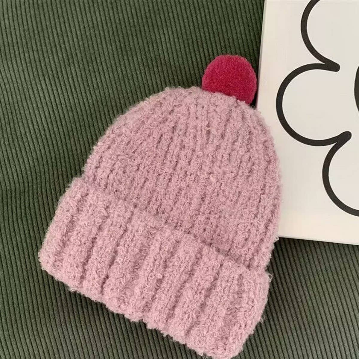 CHILDREN'S CUTE COLORFUL BALL SOFT KNITTED HAT_CWAH2930