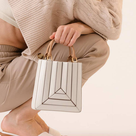 Patchwork rainbow crossbody handbag