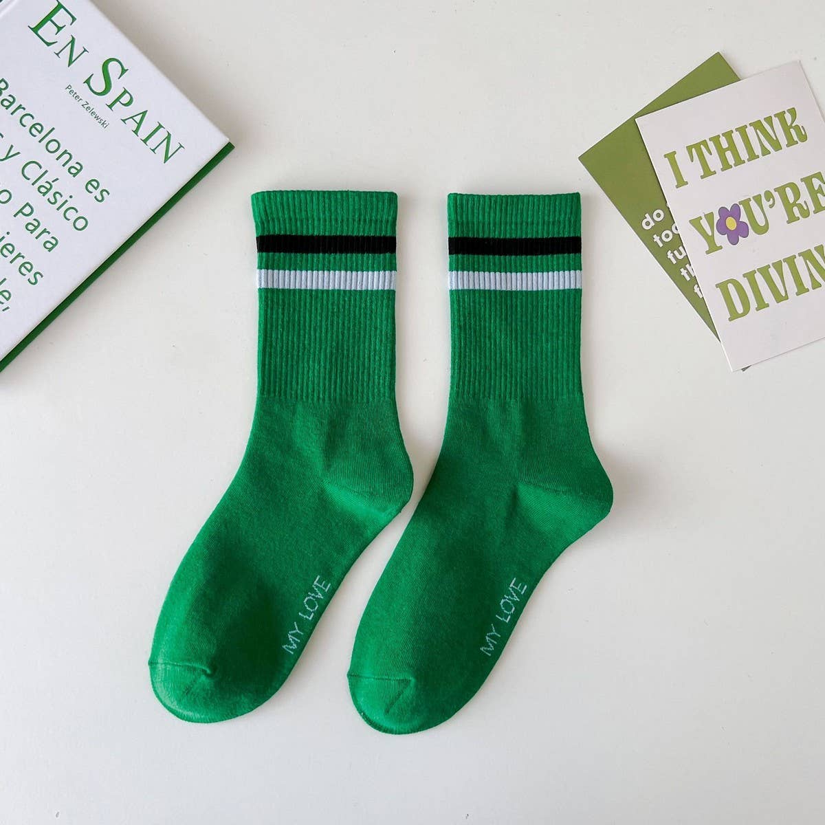 NEW STYLE COMFORTABLE COTTON EMBROIDERED SOCKS_CWMS1413