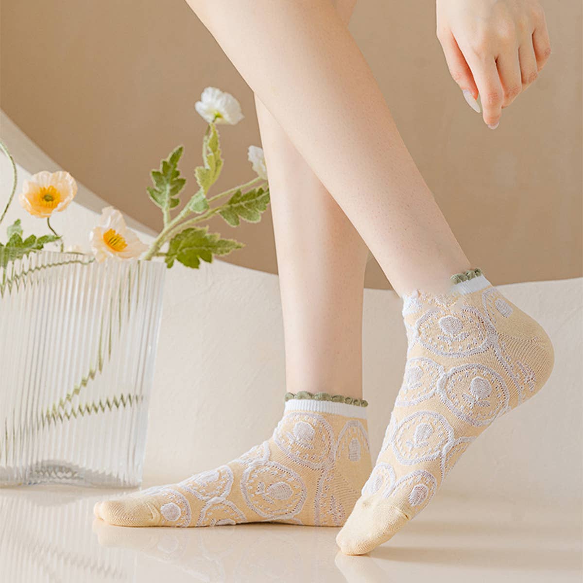SUMMER THIN LACE INVISIBLE BOAT SOCKS