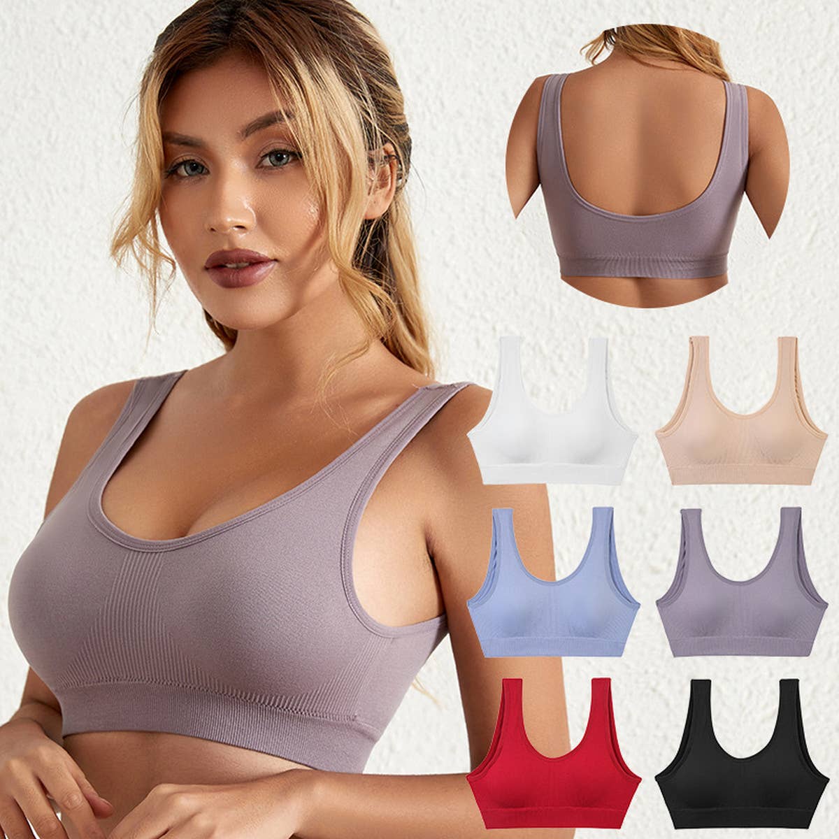 PLUS SIZE ANTI-EXPOSURE YOGA SPORTS BRA_CWMU0310