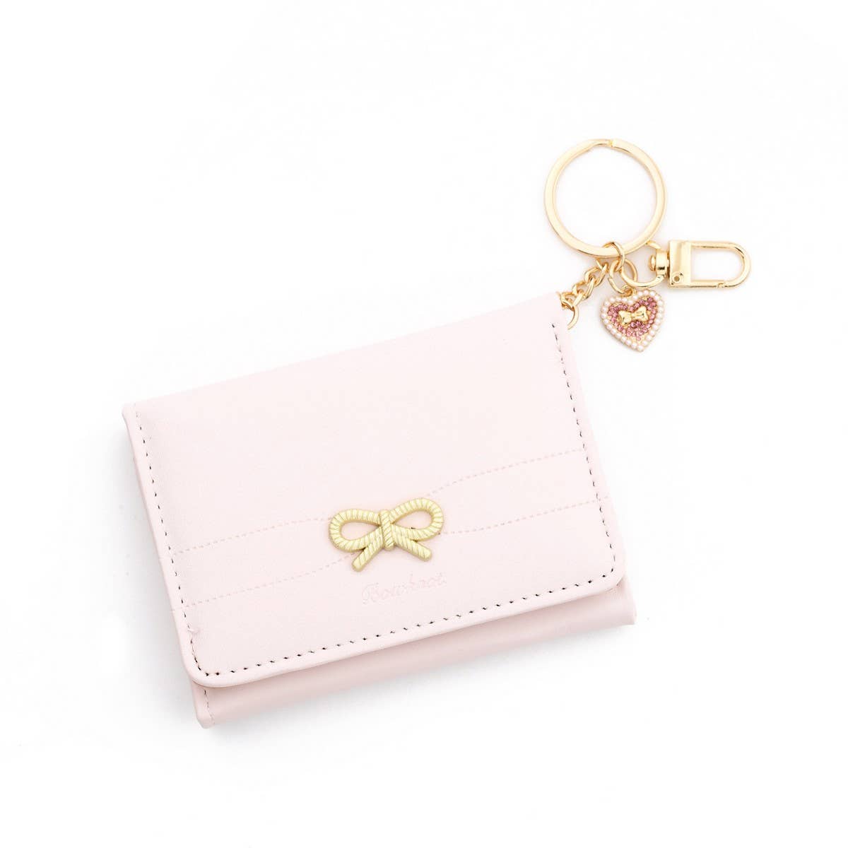 Korean Bow Trifold Wallet with Heart Design_CWAB4968