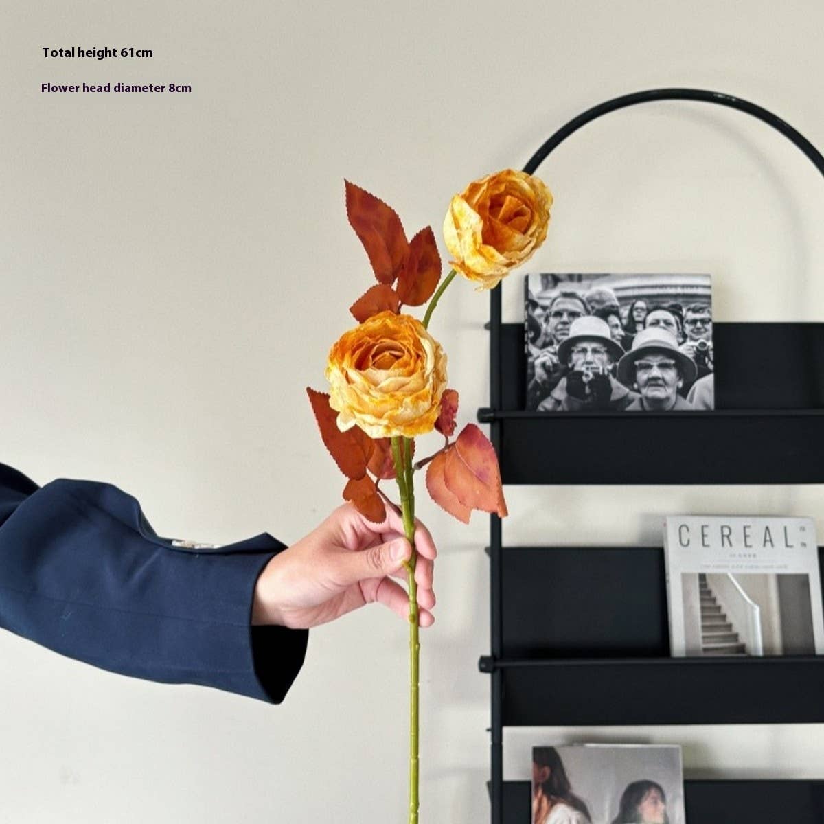 Vintage Ink-Styled Rose Bouquet with Dry Leaves