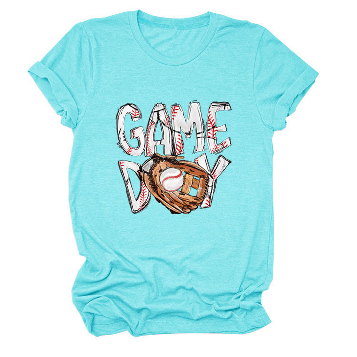 New Women's Plus Size Short Sleeve Glove Tee_CWTTS1513