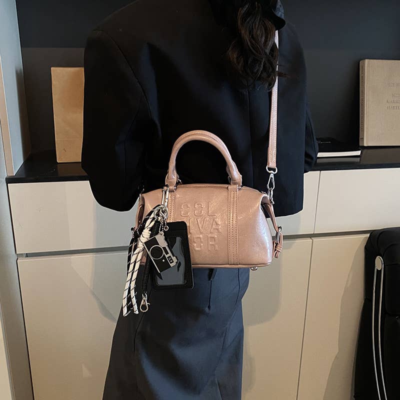 Retro portable Boston pillow bag