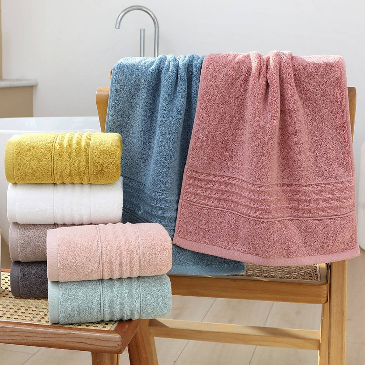EMBROIDERED HOUSEHOLD FACE WASH COTTON TOWEL