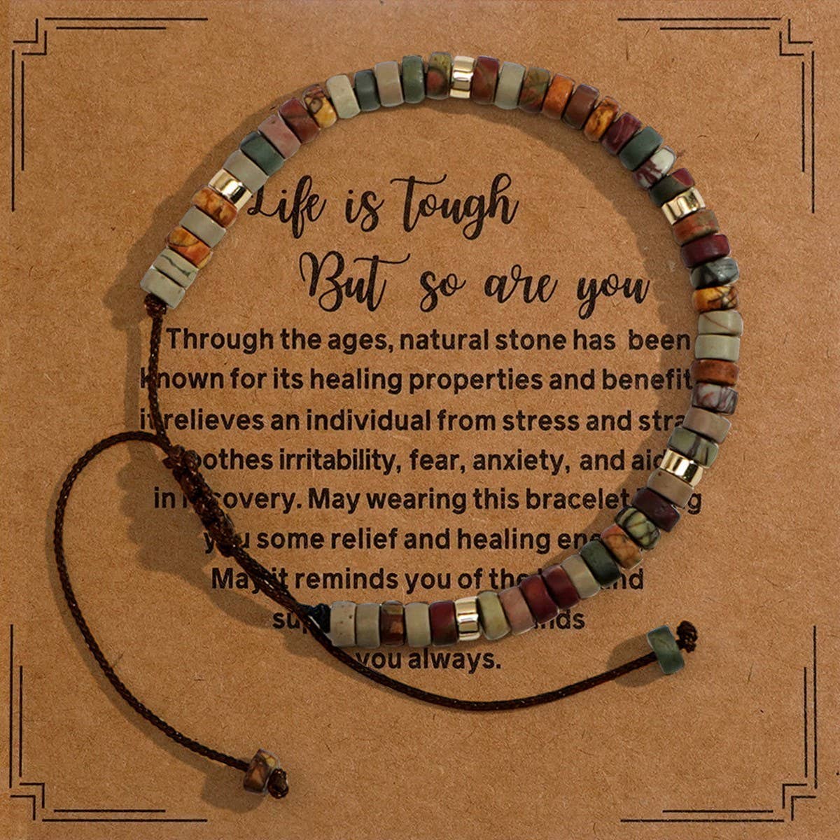 HANDMADE WOVEN BRACELET NATURAL STONE BRACELET_CWAB4624