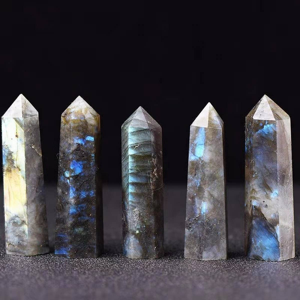 Moonstone Crystal Hex Facet Wand