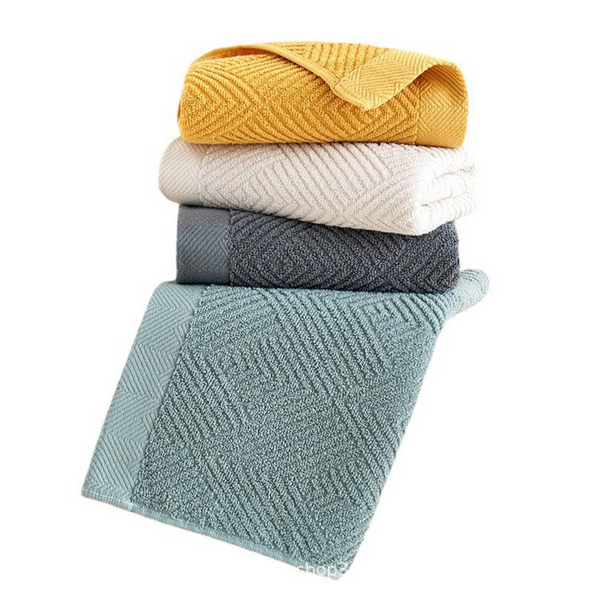 LONG PLUSH SOLID COLOR HOUSEHOLD COTTON TOWEL