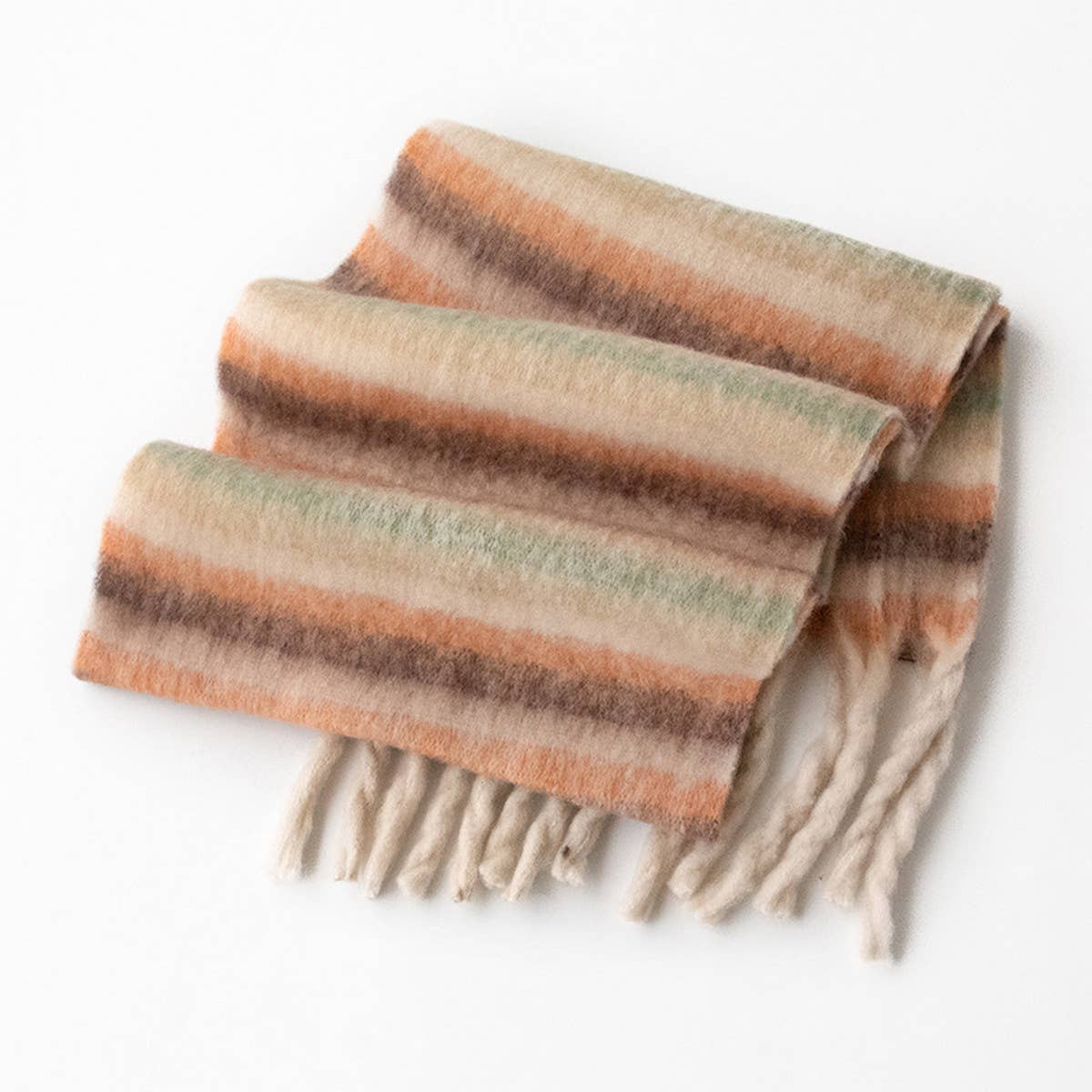 Plaid Fluffy Scarf - Warm Tassel Winter Wrap_CWASC0996