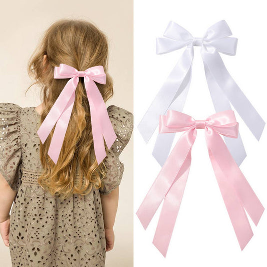 CHILDREN'S DOUBLE-LAYER RIBBON BOW HAIRPIN