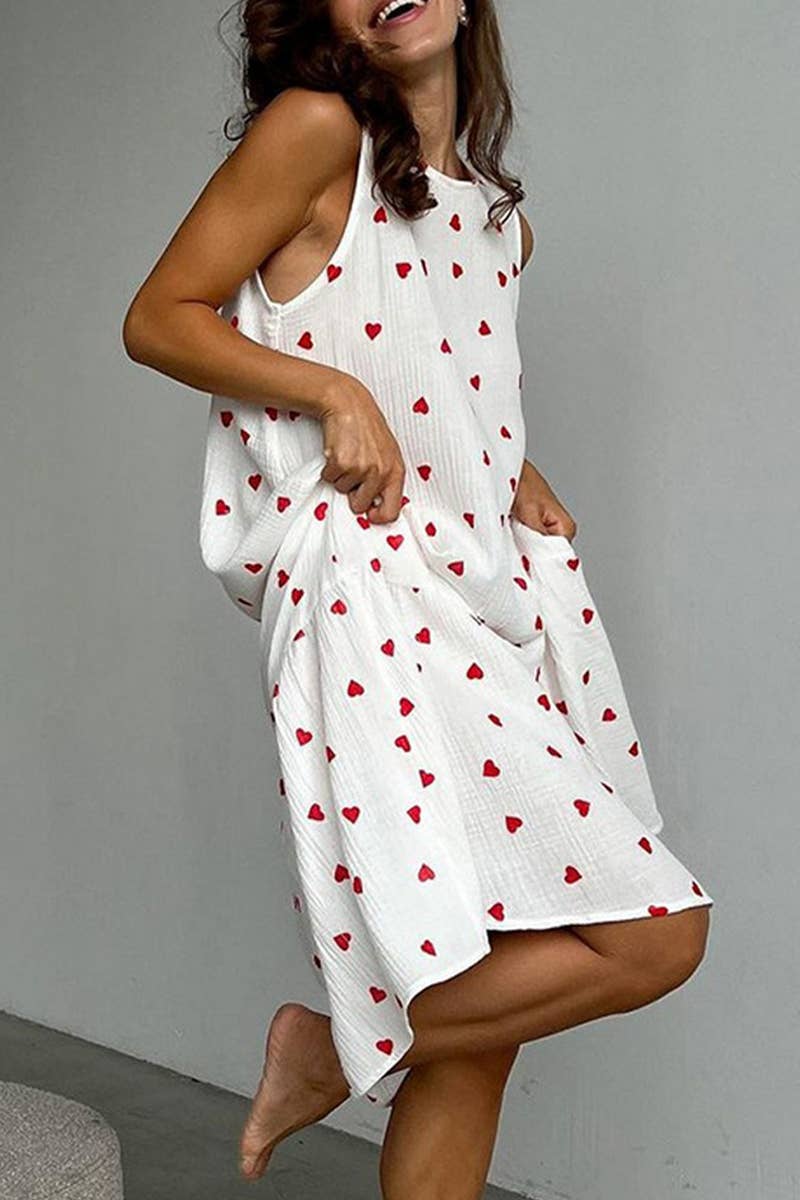 CWDMD4859_SPRING AND SUMMER SEXY WHITE HEART LONG NIGHTDRESS