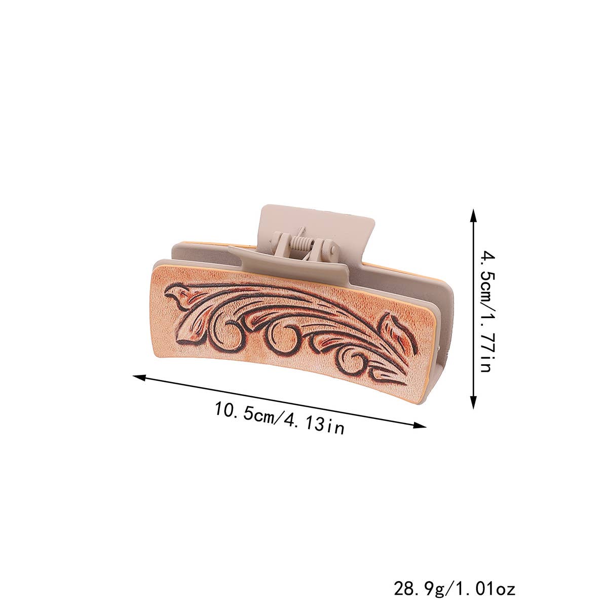 Western Cowgirl Hair Claw - Horsehair Leather Clip_CWAHA0591