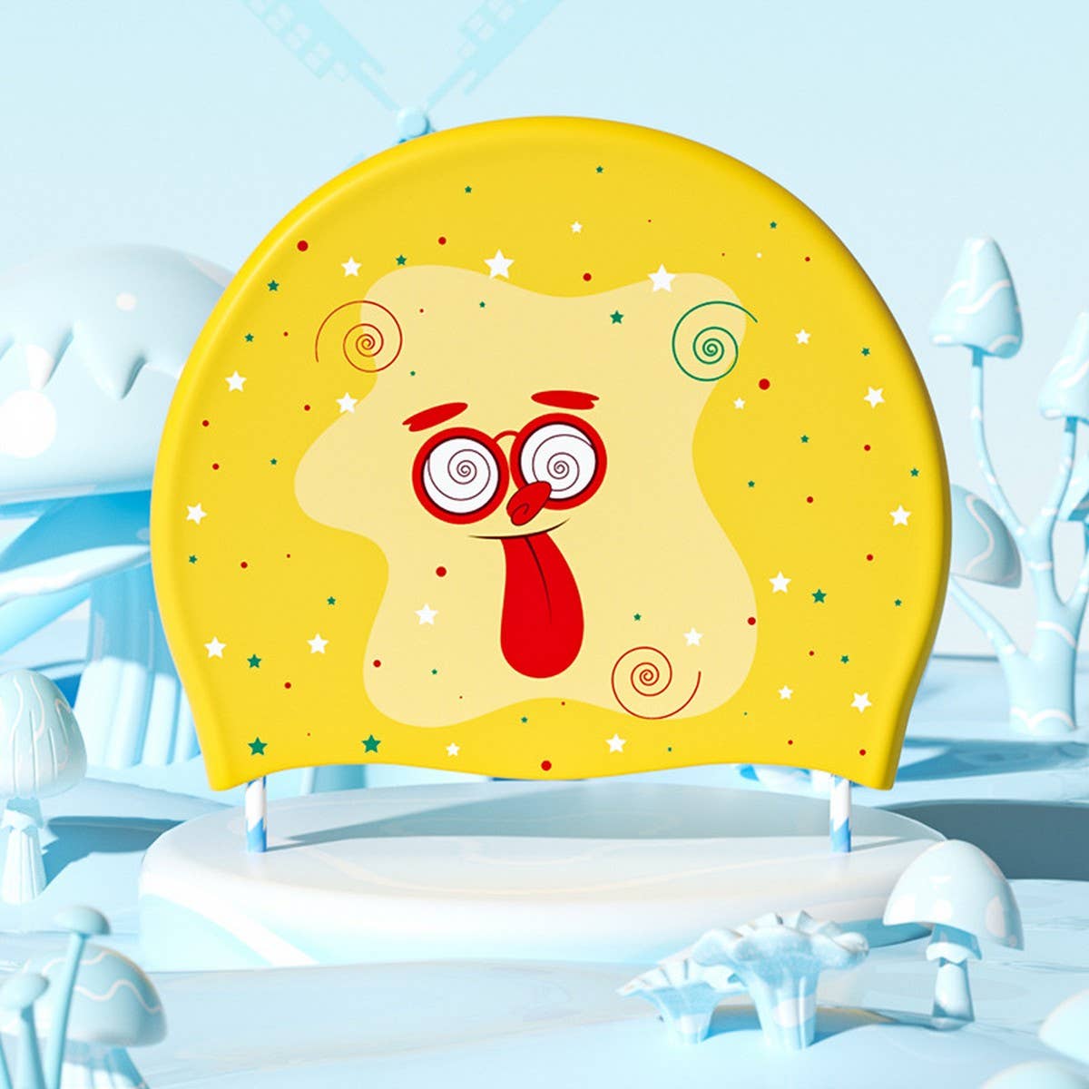 Kids Swim Cap Cartoon Cute Waterproof Silicone Hat