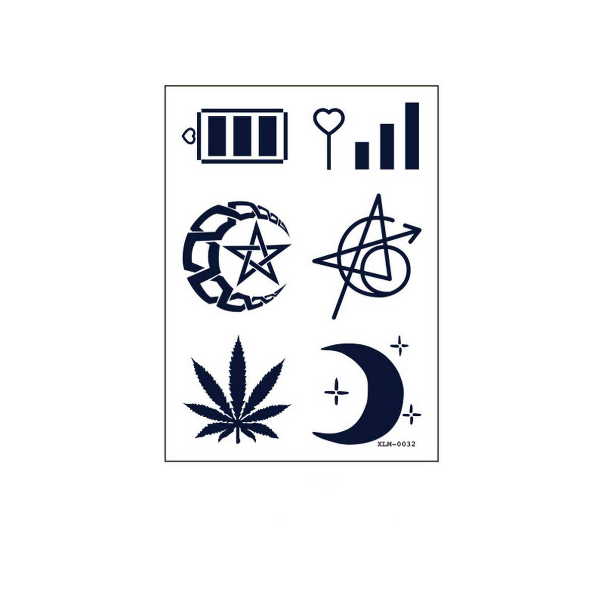 Gardenia Blue Juice Tattoo Stickers Waterproof