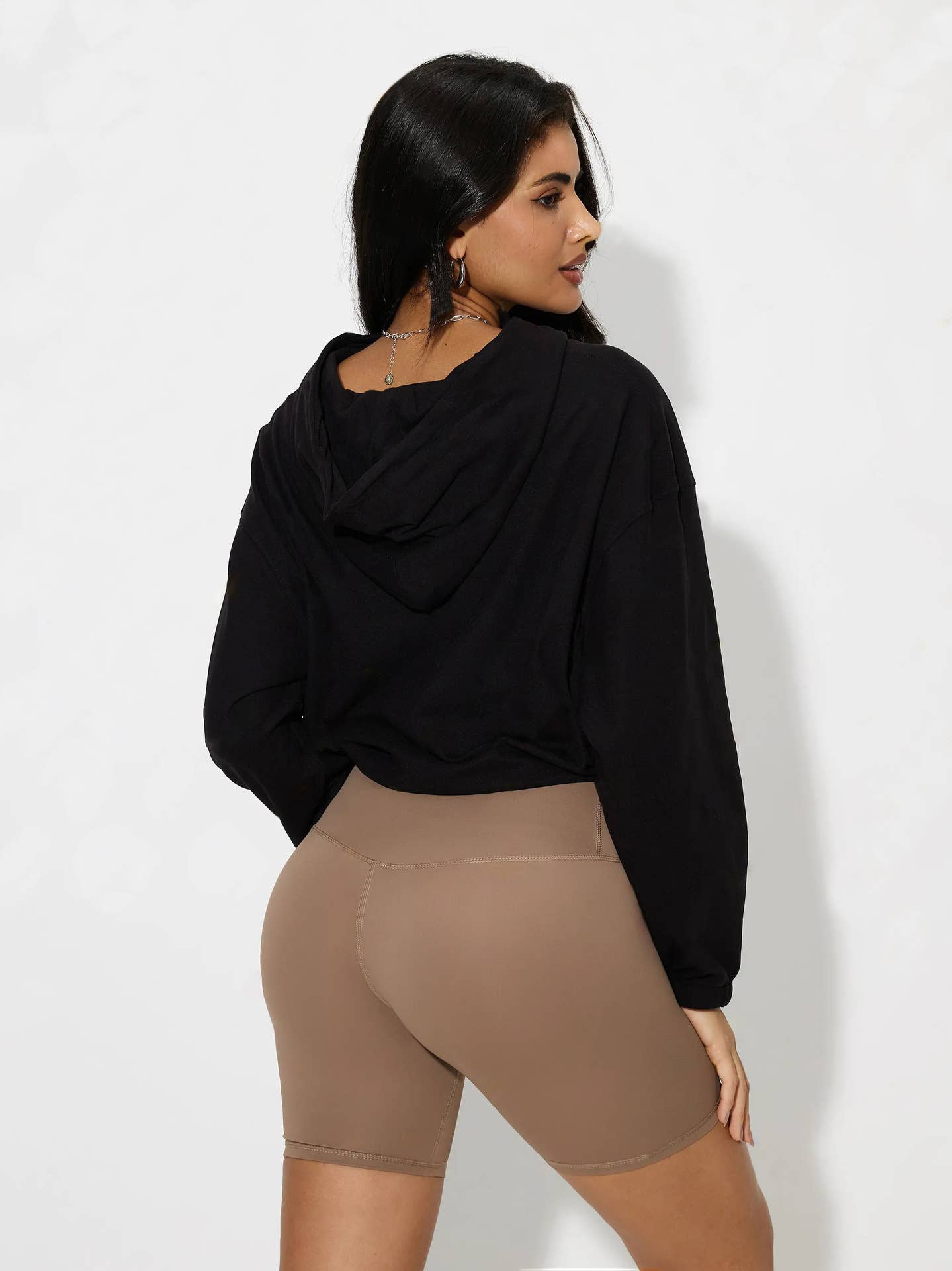 Solid-color zipper jacket for running training