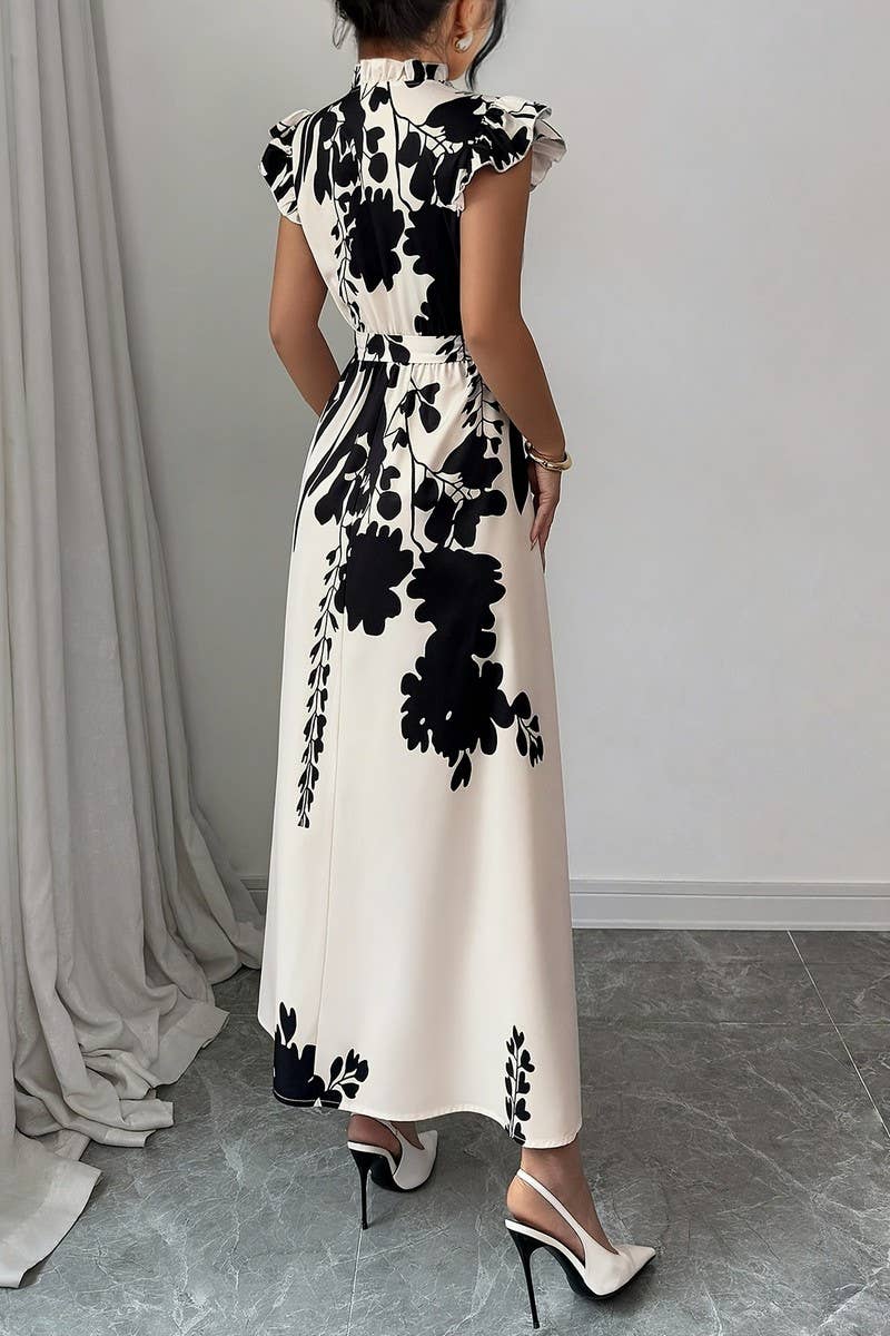 CWDMD6392_BOHO PRINT BUTTON-UP MAXI DRESS WITH STAND COLLAR