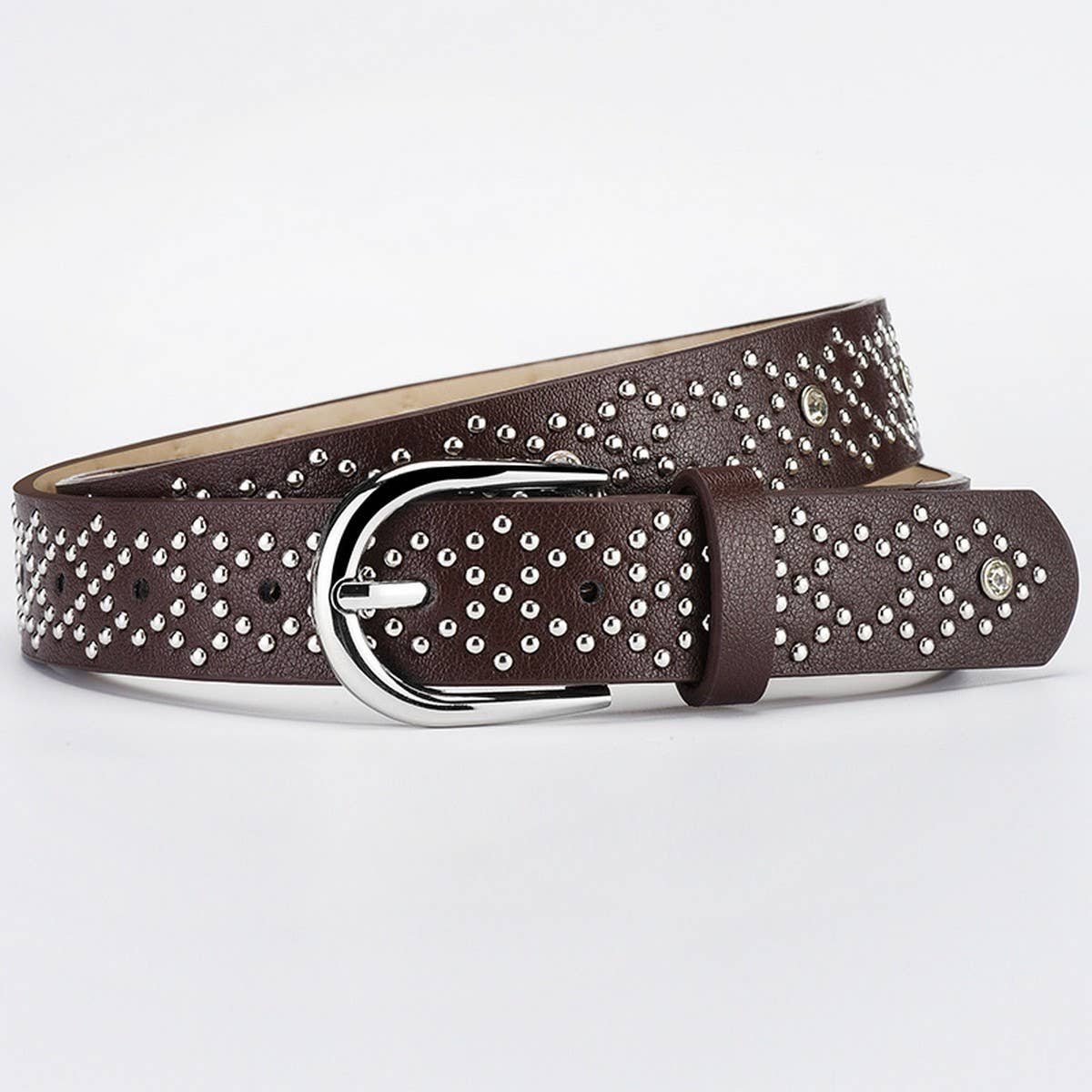 PUNK EYELET BELT WITH PIN BUCKLE AND RIVET_CWABE0610