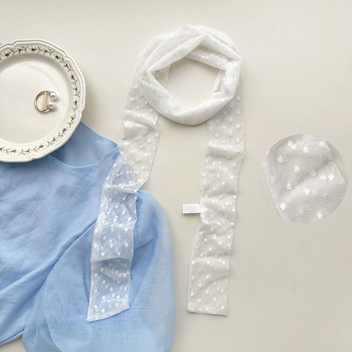 Lace Long Scarf-Elegant Neck & Hair Tie for Women