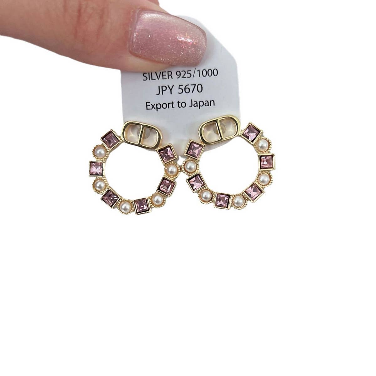 LIGHT LUXURY ROUND RING PEARL EARRINGS