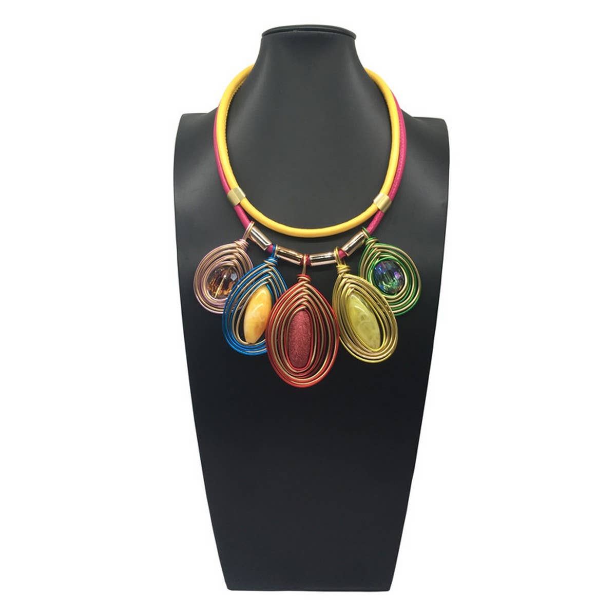 BOHEMIAN CRYSTAL PENDANT EARRINGS NECKLACE SET_CWMM4742