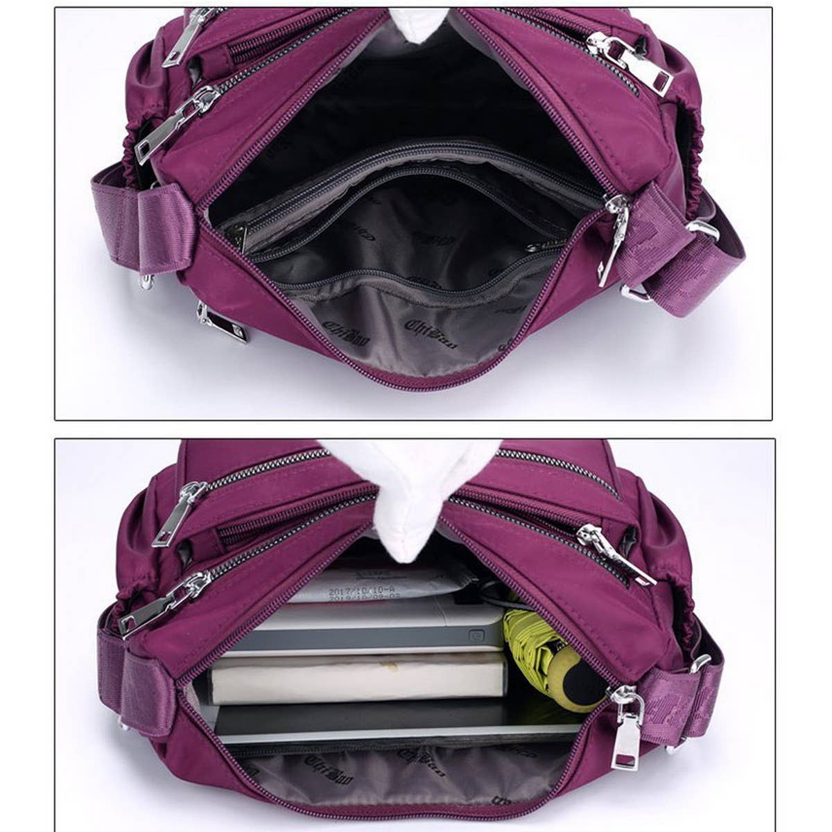 NYLON OXFORD CANVAS SHOULDER CROSSBODY BAG_CWASC1756