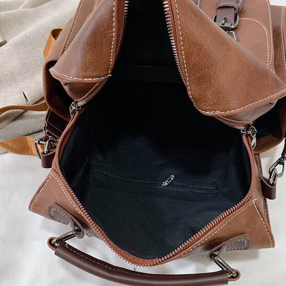LEATHER BACKPACK RETRO FOR WOMEN CROSSBODY BAGS_CWAB0752