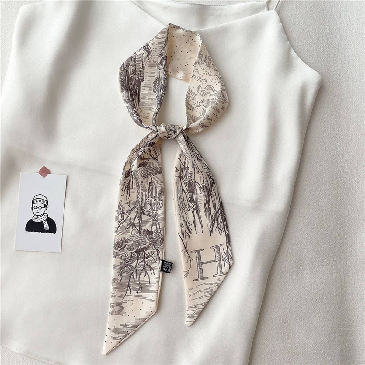 LETTER CREATIVE DOUBLE-LAYER HAIRBAND HEAD SCARF