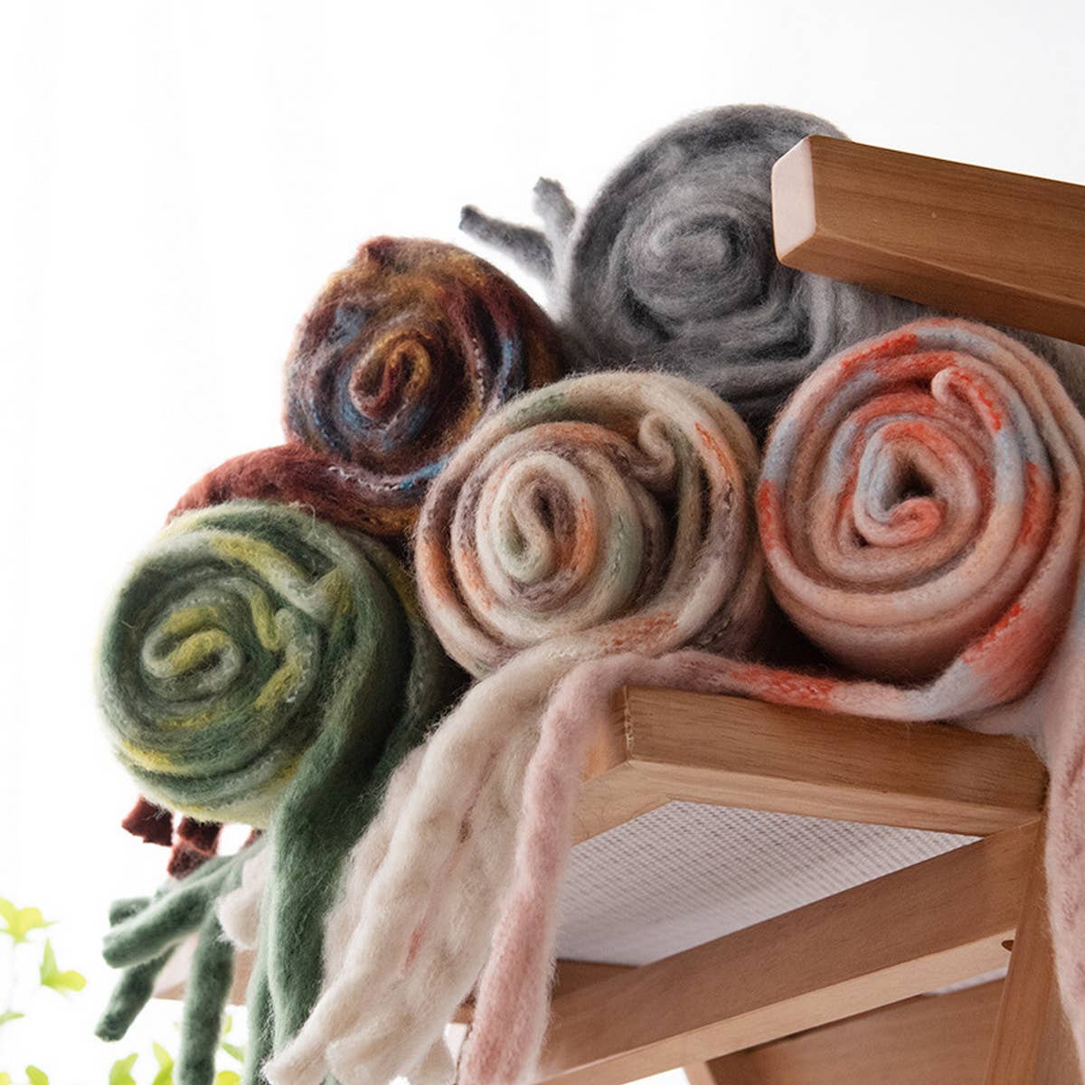 Plaid Fluffy Scarf - Warm Tassel Winter Wrap_CWASC0996