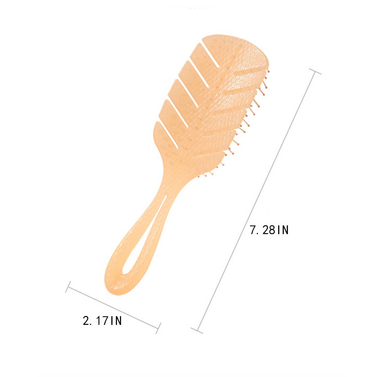 LEAF JELLY COLOR HOLLOW QUICK DRY HAIR COMB_CWAHA1881