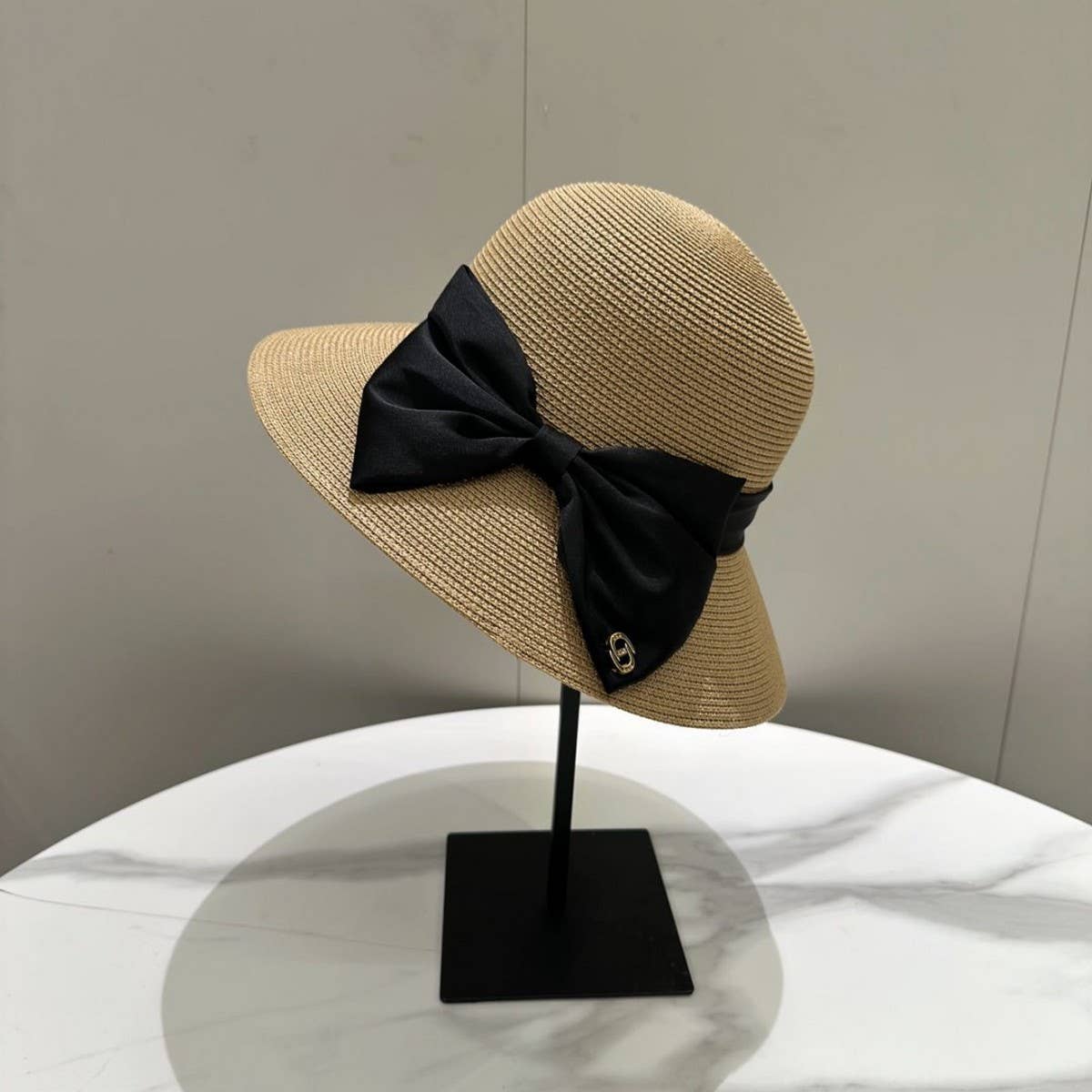 Summer all-match bow straw hat for women_CWAH3594