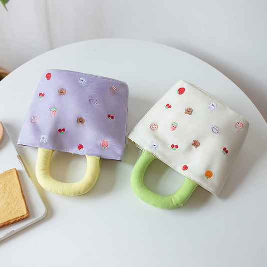 Original Colorblock Embroidered Canvas Tote_CWAB5592