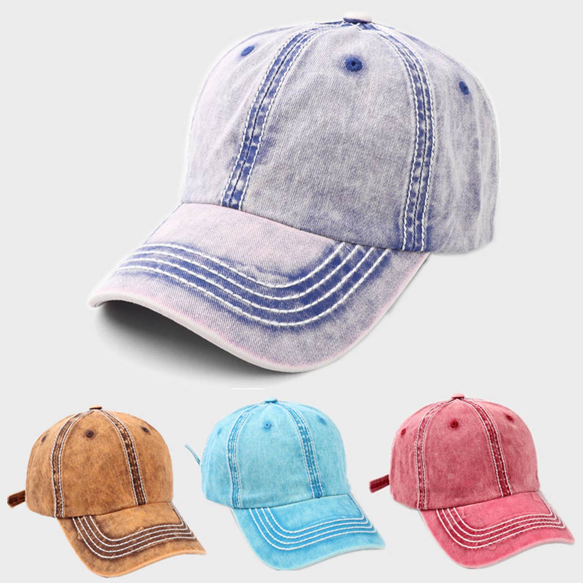 Spring Cotton Color Block Baseball Cap CWAH1144