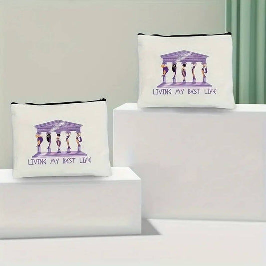 LETTER SIMPLE PRINT COSMETIC BAG_CWAB1784