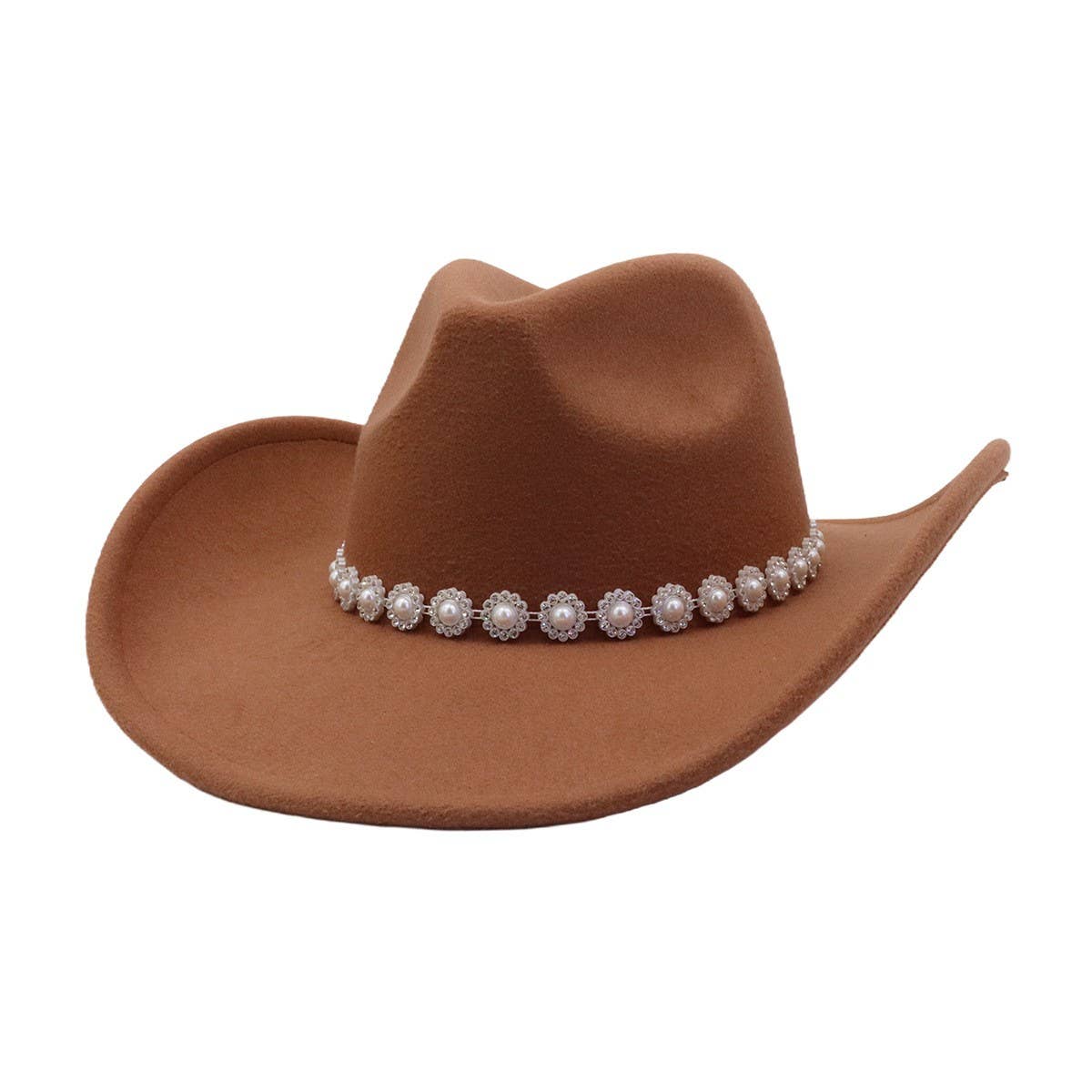 Western Cowboy Fedora Hat  Felt Ethnic_CWAH04432