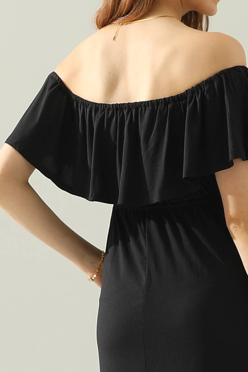 CWDMD541_OFF THE SHOULDER LAYERED MAXI DRESS